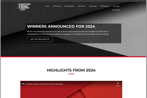 Scottish Design Awards Website